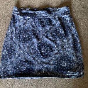 Blue Bandanna Mini Skirt